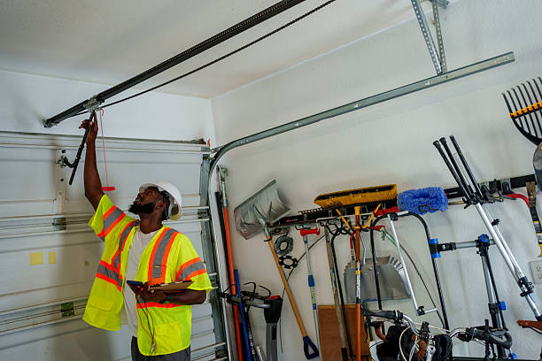Professional Garage Door Panel Replacement technician working in Spring House, PA